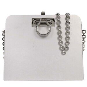 Salvatore Ferragamo Silver Aluminum Gancini Shoulder Bag AU-21･6717 196344